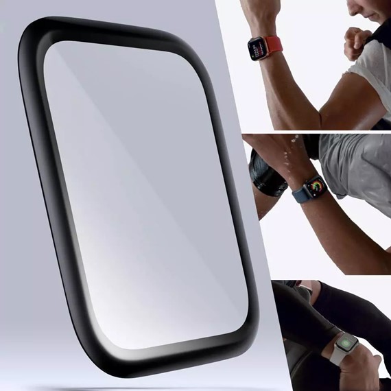 CaseUp Apple Watch SE 2022 40mm Tam Kapatan Ekran Koruyucu Siyah 4